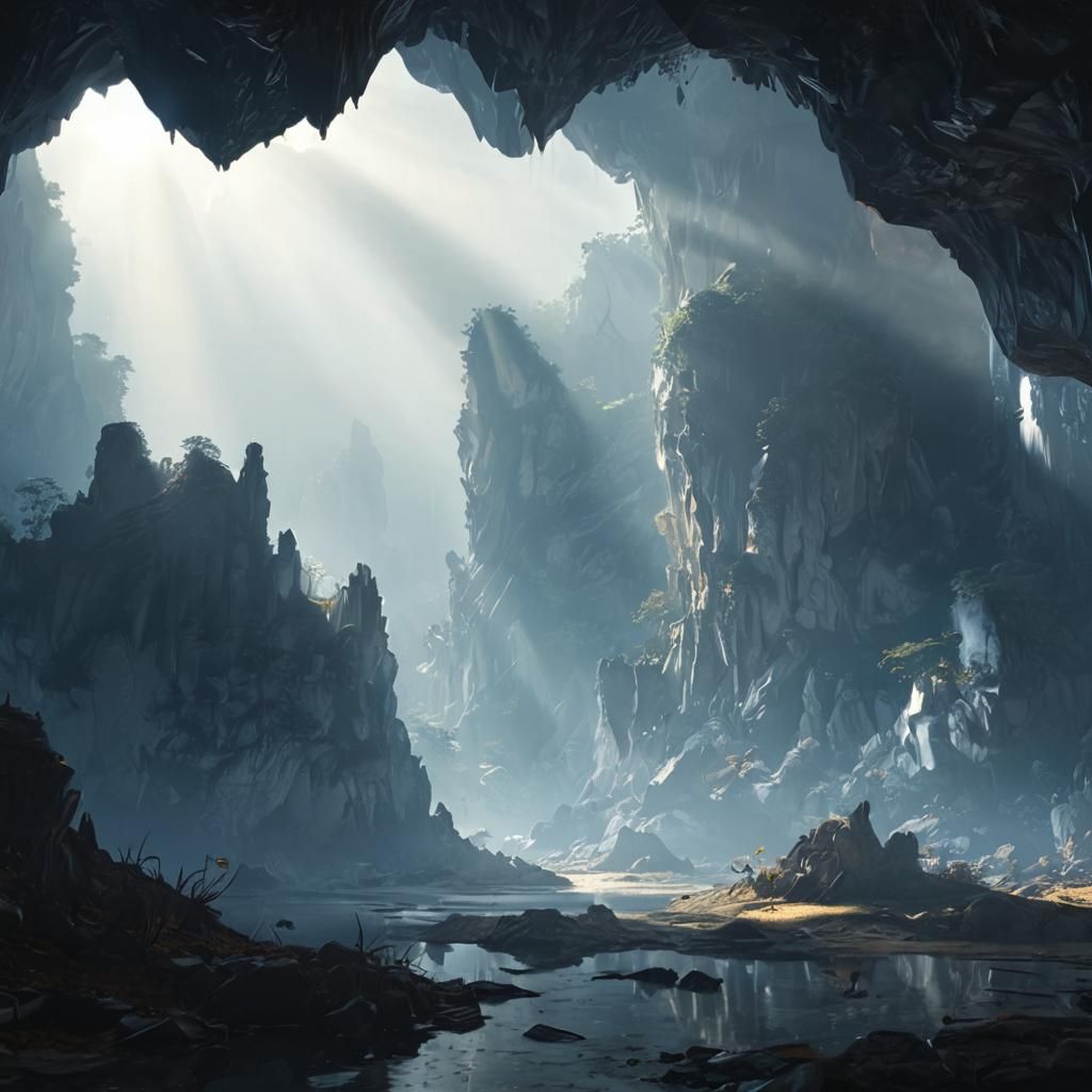 Crystalline Caves of Son Doong in Golden Hour Glory