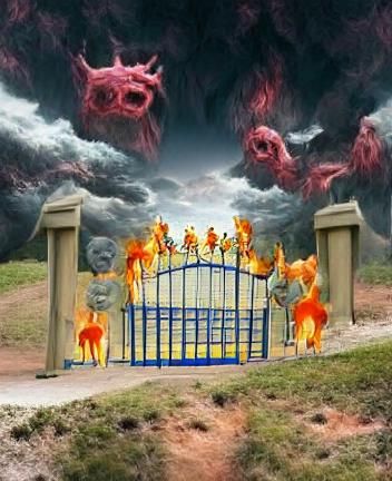 Gates of Hell: A Fiery Landscape
