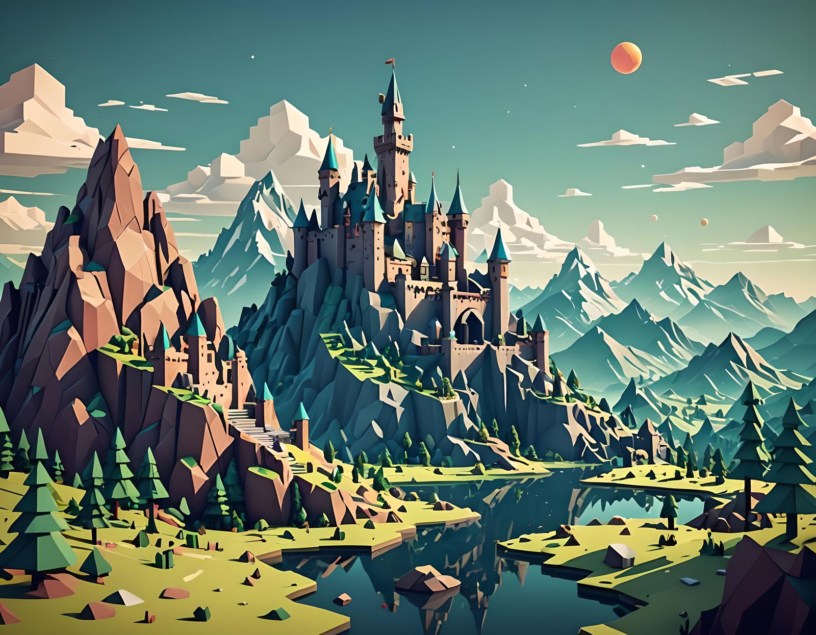 Retro Kingdom: Nintendo 64-Style Scene