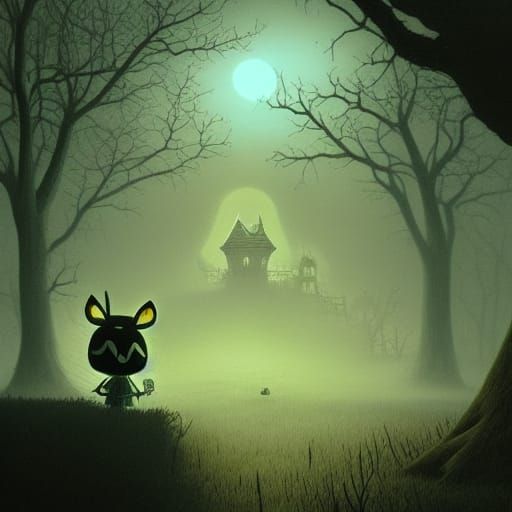 Animal Crossing Meets Beksiński: Halloween Horror