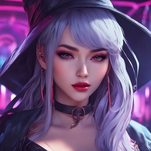 Beautiful Witch Portrait in Royo Style
