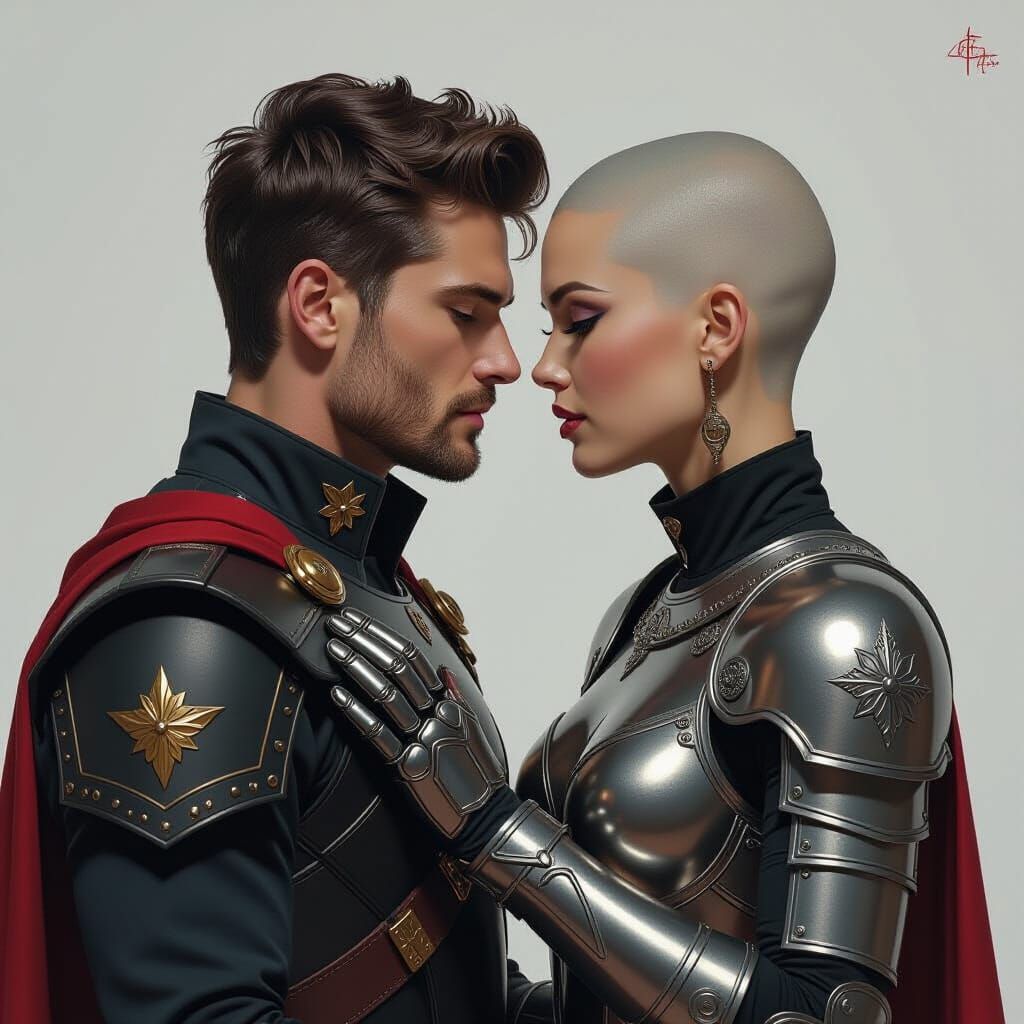 Sci-Fi Warrior Receives Kiss in Velinov Style