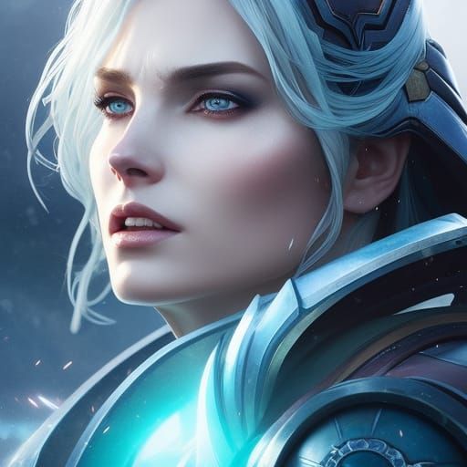 Detailed Portrait of an Ice Queen in Unreal Engine
