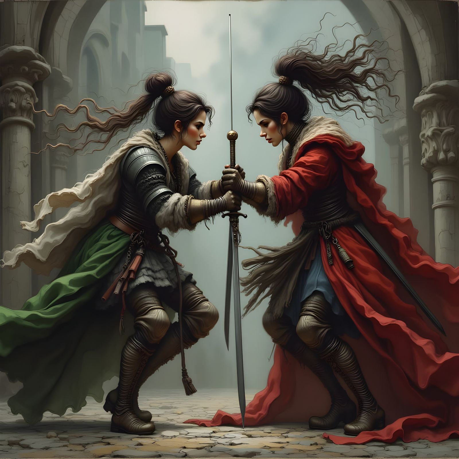 Fantasy Warriors Clash in Photorealistic Combat