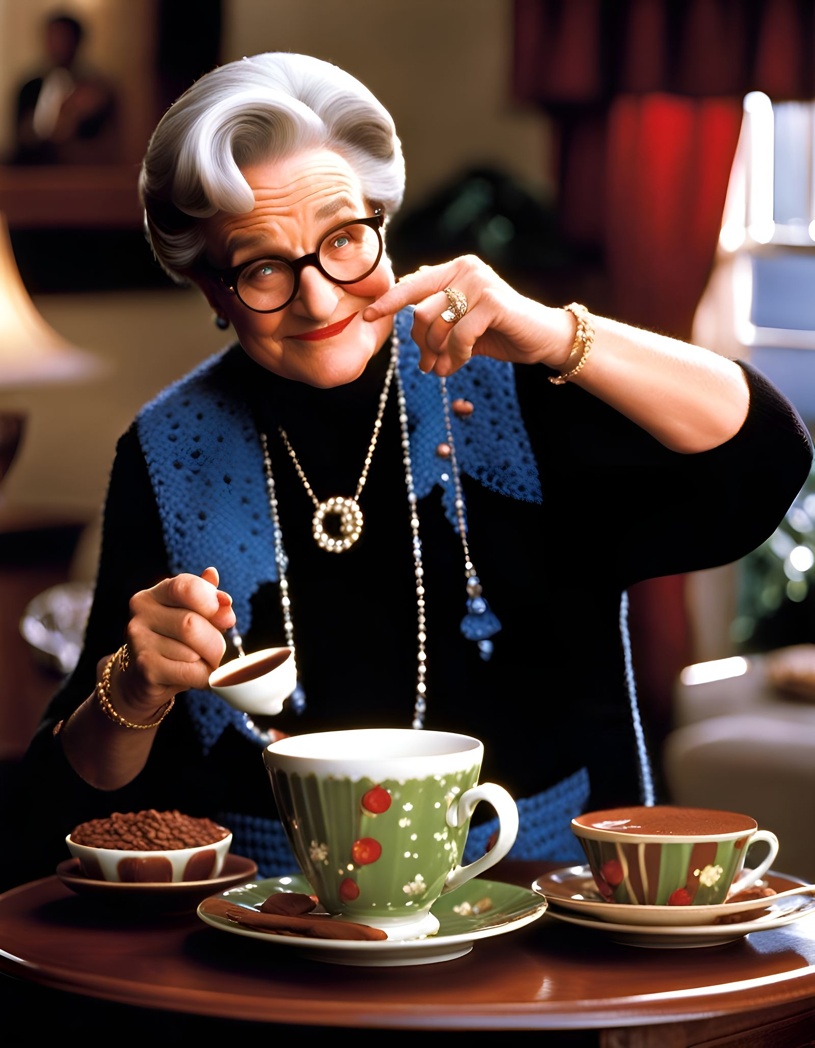 Hip Hop Granny: Digital Art of Dancing Grandmother