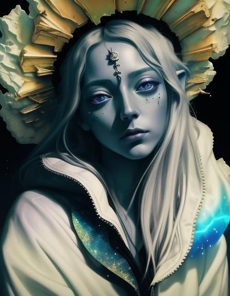 Cosmic Skull Dreamscape in Surrealist Style