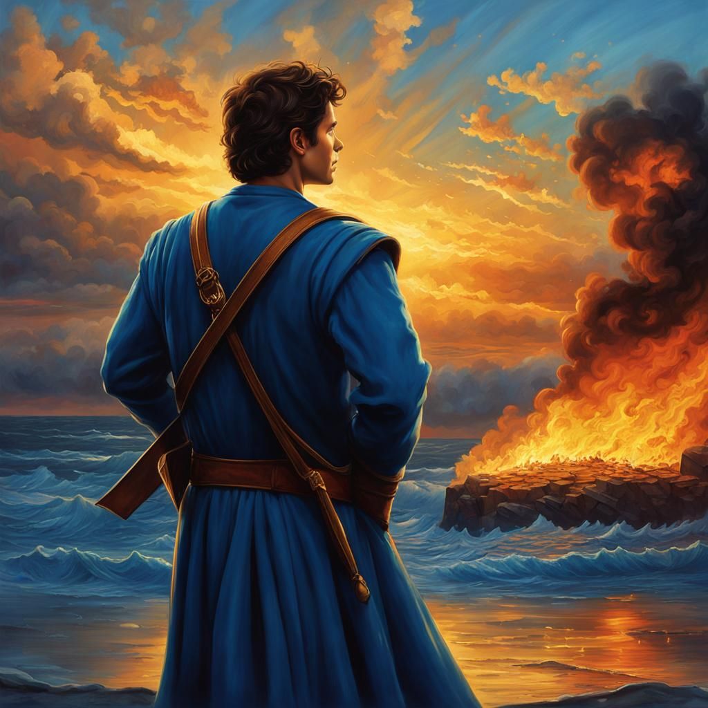 Abstract Lyric-Inspired Art: Daniel's Flame