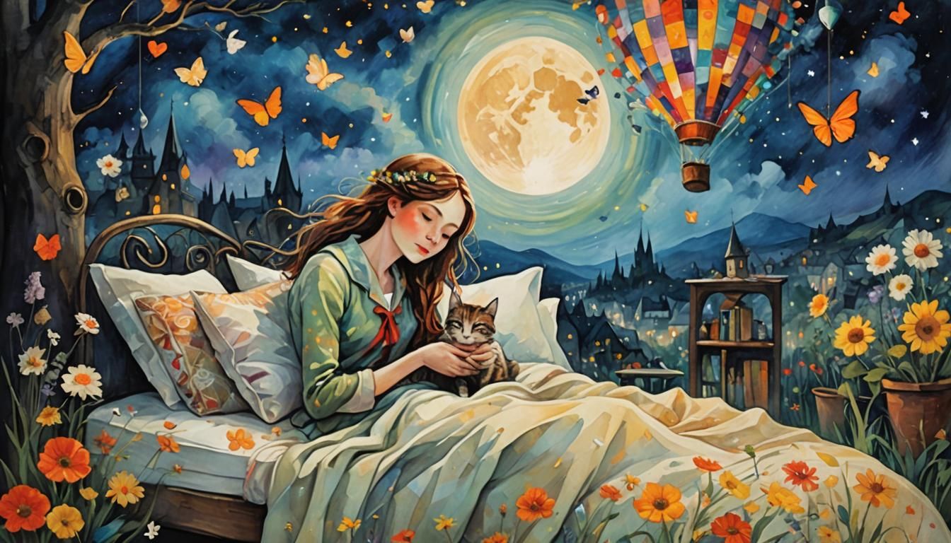 Colorful Dreamscape in a Surrealist Style