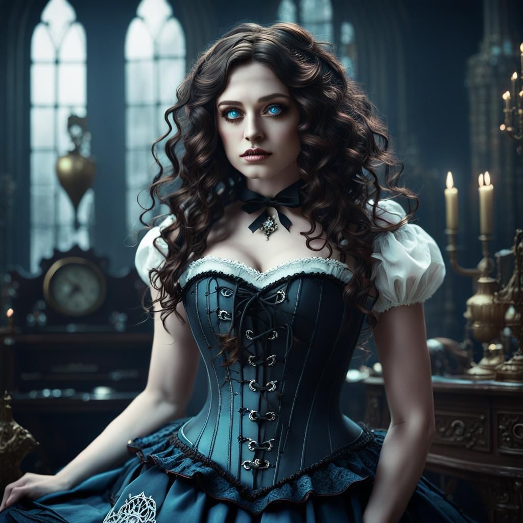 Gothic Alice in Wonderland: Detailed Fantasy Art