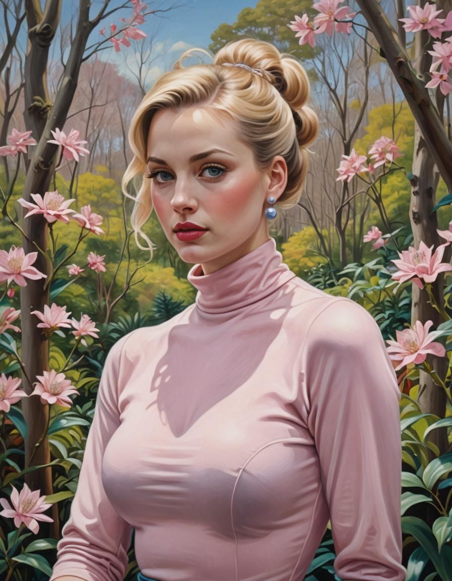 Floral Fantasy in Art Deco Style