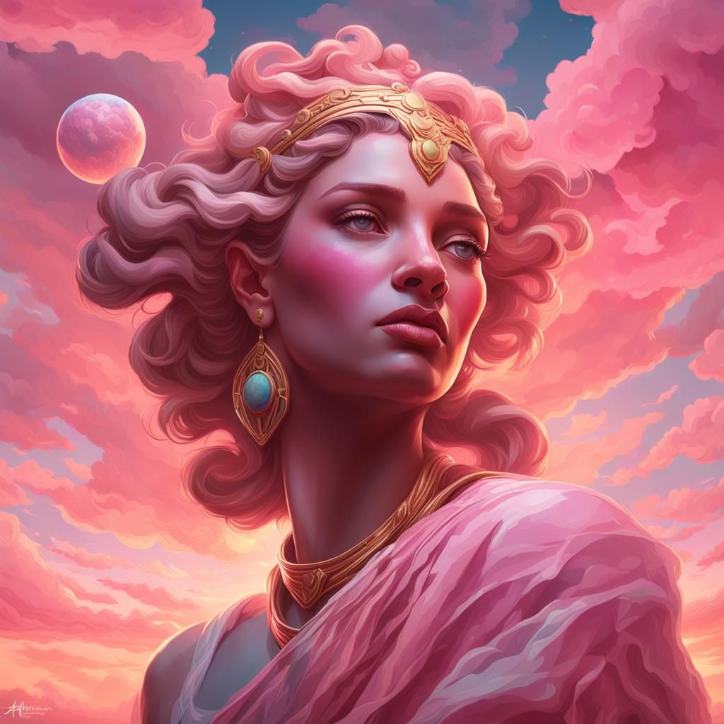 Goddess Venus Portrait in Hyperdetailed Lighting