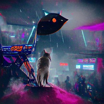 cat on the moon