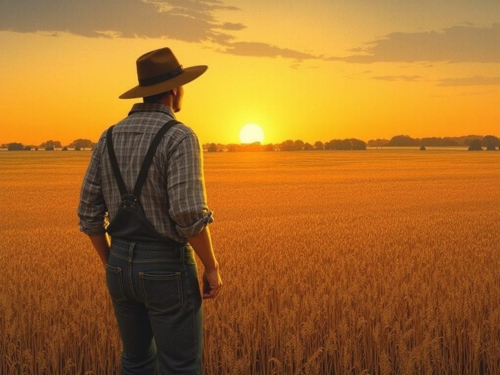 Harvest Scene in Earthy Realism Style