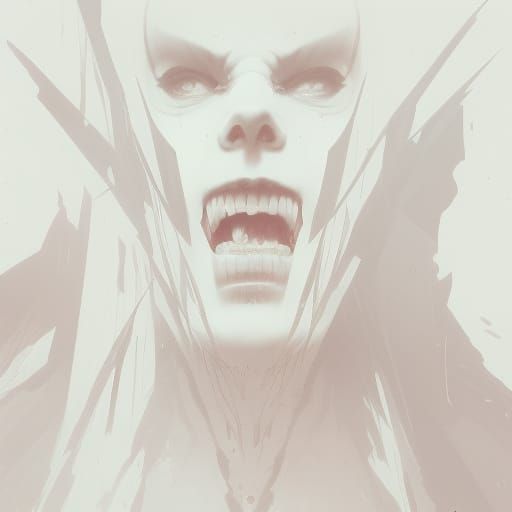 Dark Fantasy Scary Face Concept Art