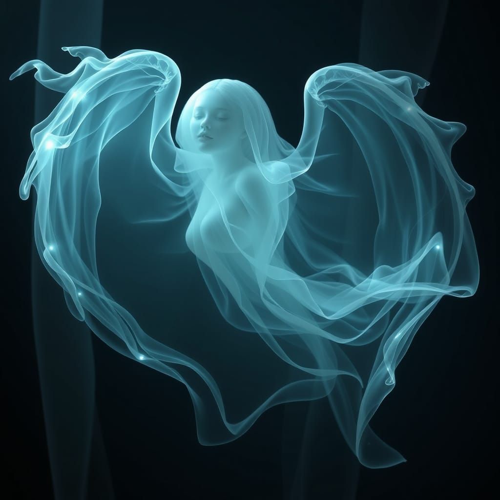 Sensual Ghostly Form in Ethereal Light