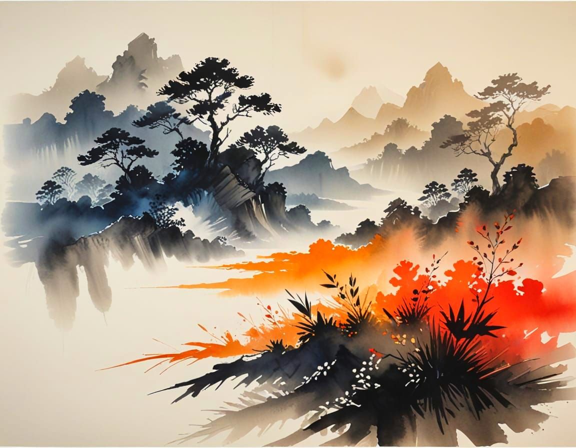 Summer Landscape Transitions to Winter