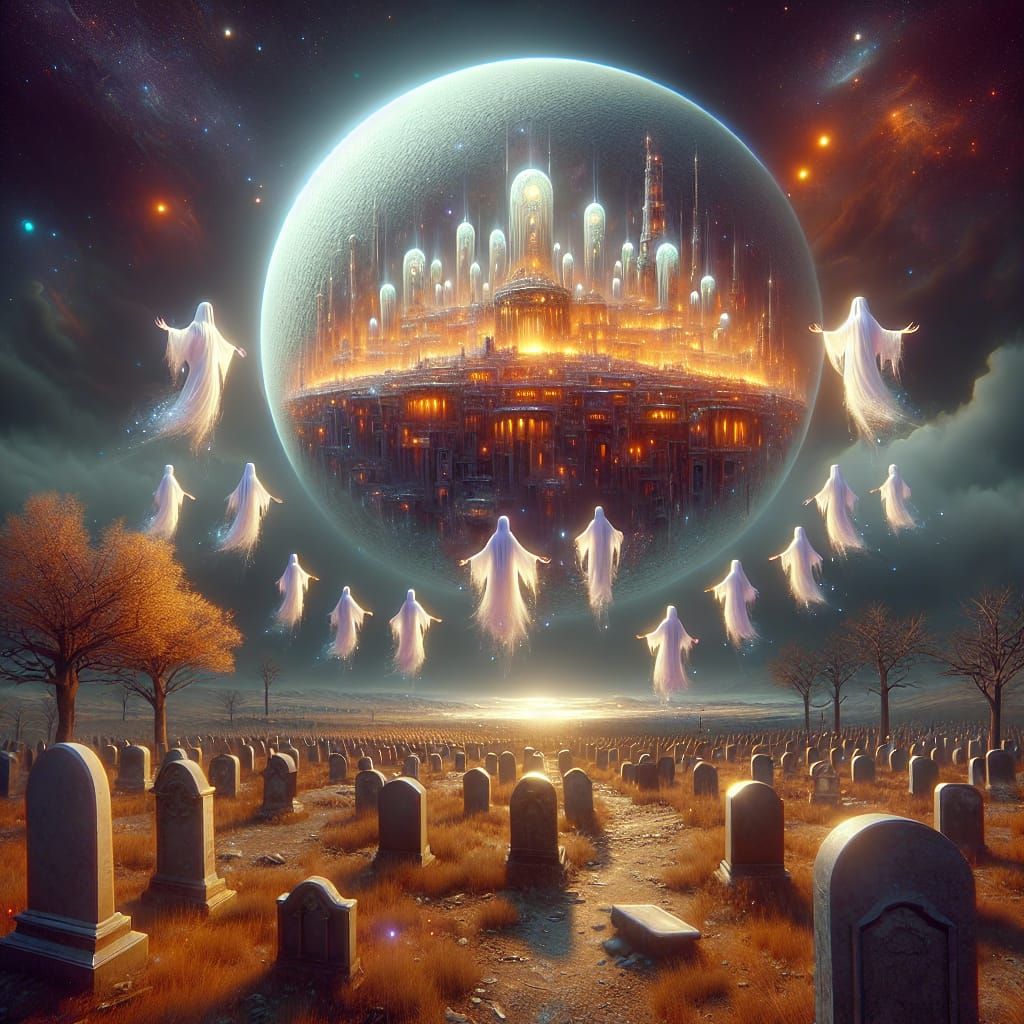 Spectral Ascension to Heavenly Mansions: Matte Painting