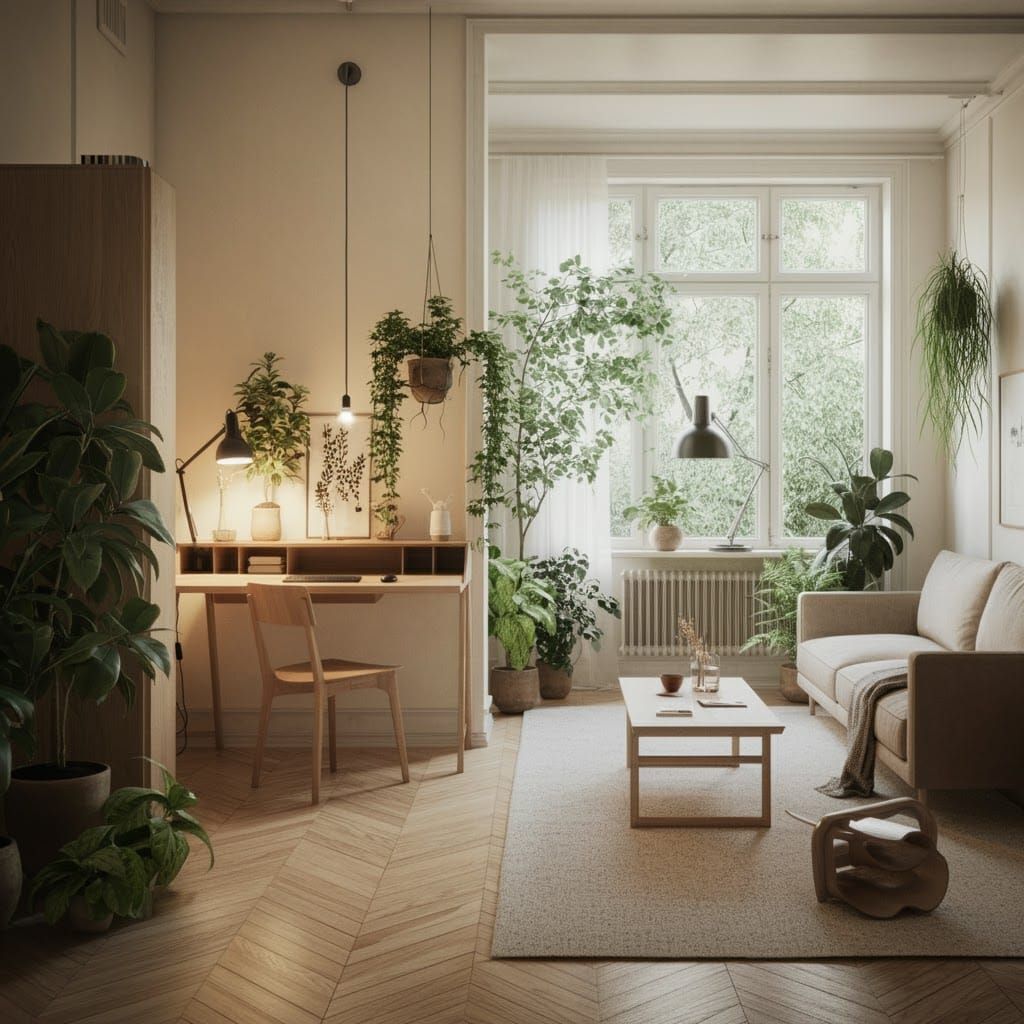 Scandinavian Apartment Interior with Natural Light