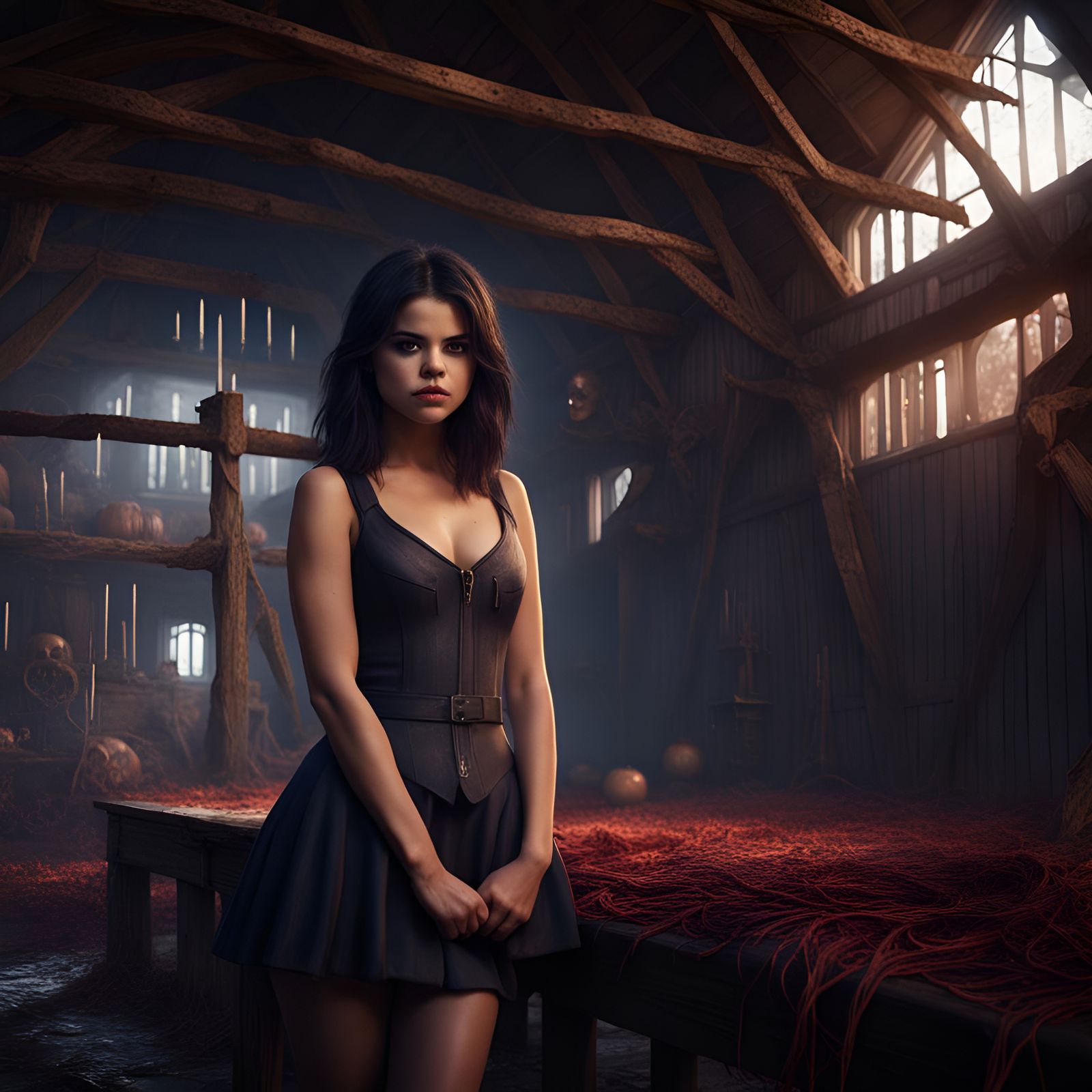 Selena Gomez in Spooky Barn: Fantasy Concept Art