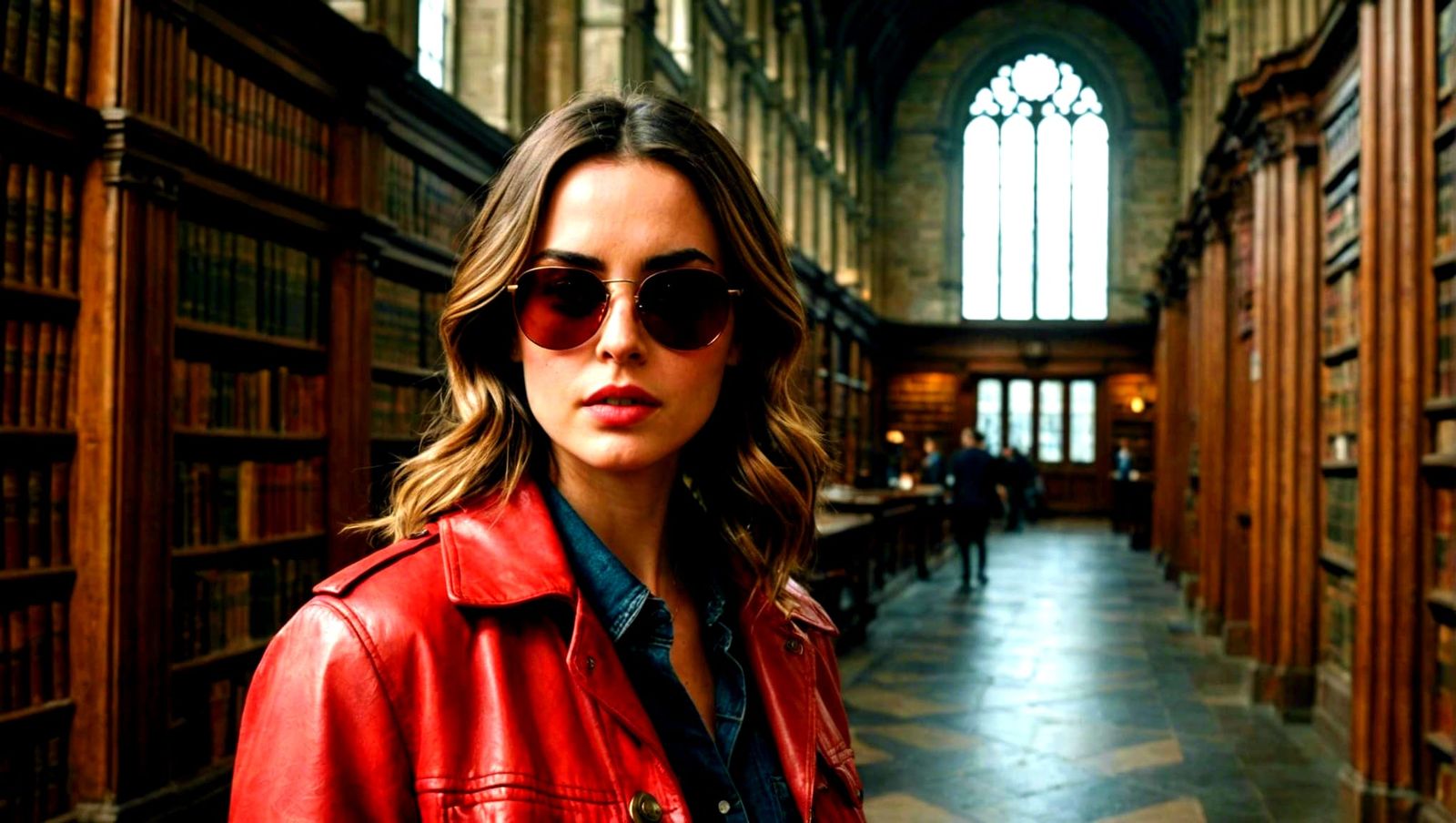 Ana De Armas in Dublin Library: Cinematic Film Still