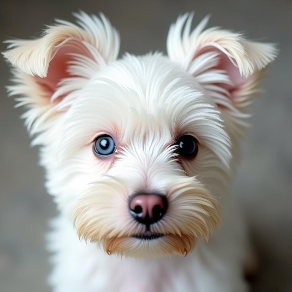 Yorkshire Terrier with Unique Eyes and Nose
