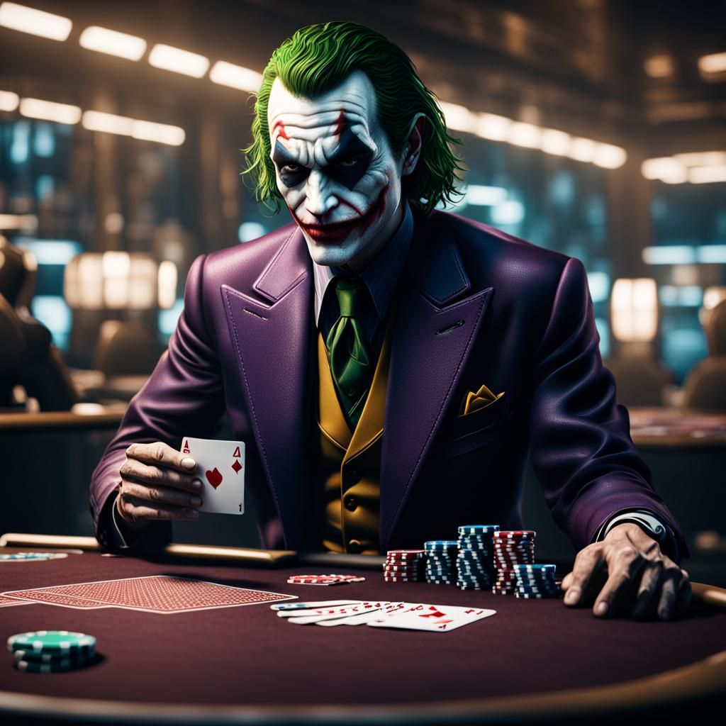 Joker in Cyber Casino: 3D Game Cinematic