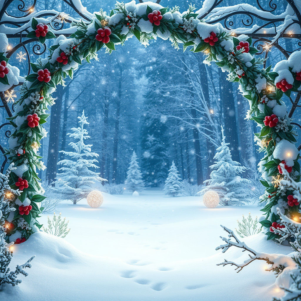 Enchanted Christmas Forest with Fractal Frost in 8K