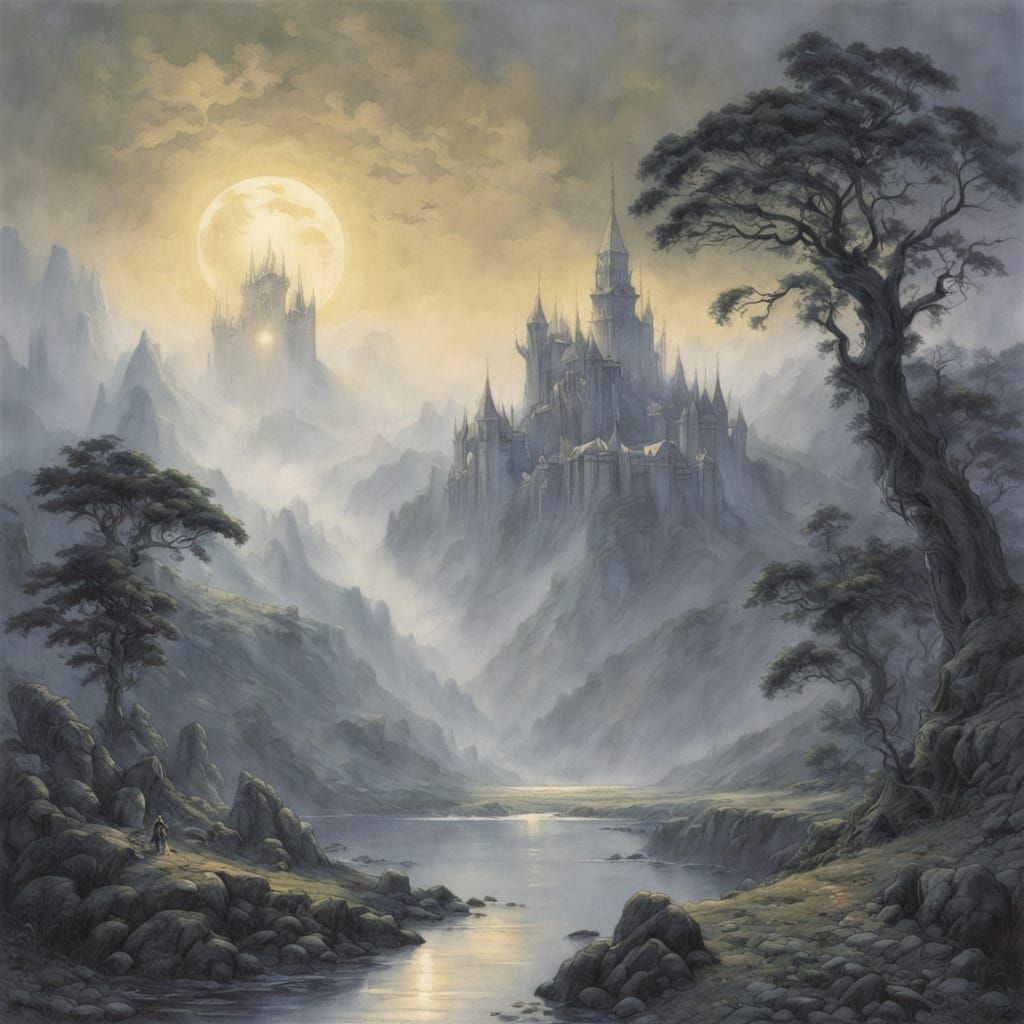 Mole Man Wields Ancient Sword in Dreamy Fantasy Realm