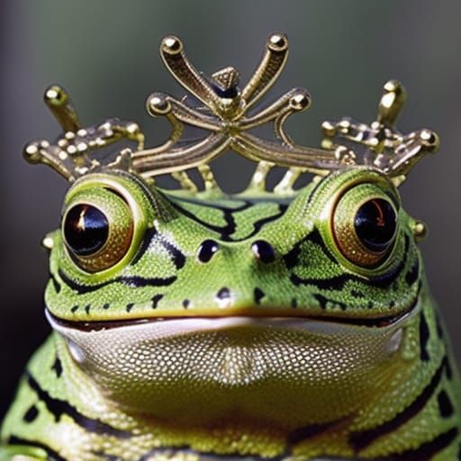 Princess Portrait with Ornate Frogs