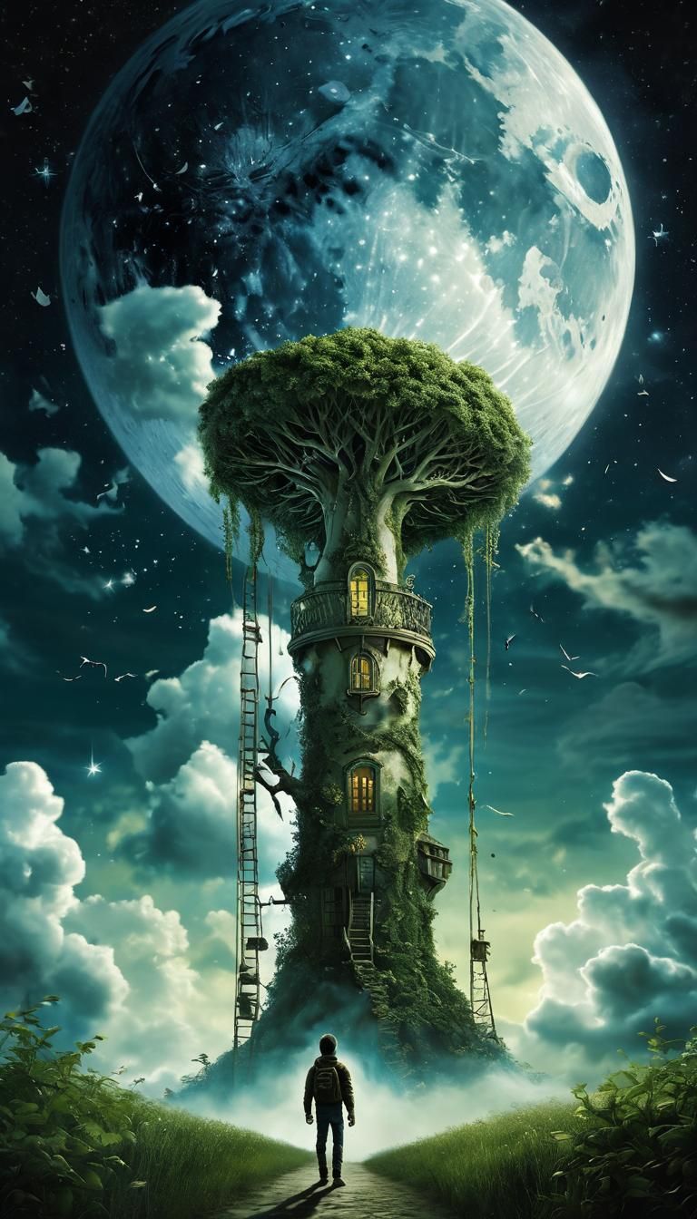 Jack and the Beanstalk: Surreal Digital Illustration