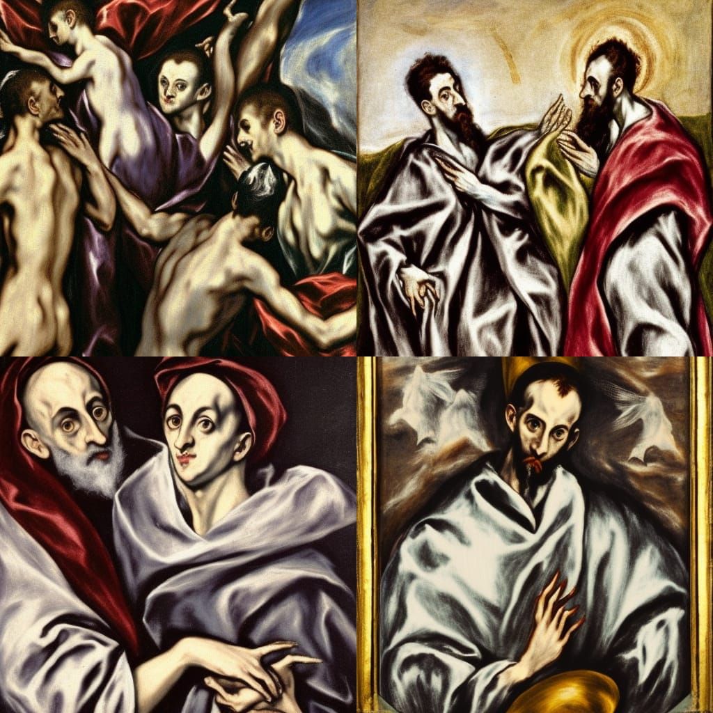 Mannerist Portrait with Swirling Composition