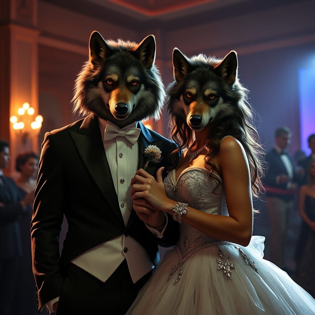 Werewolves in Formal Wear at School Dance