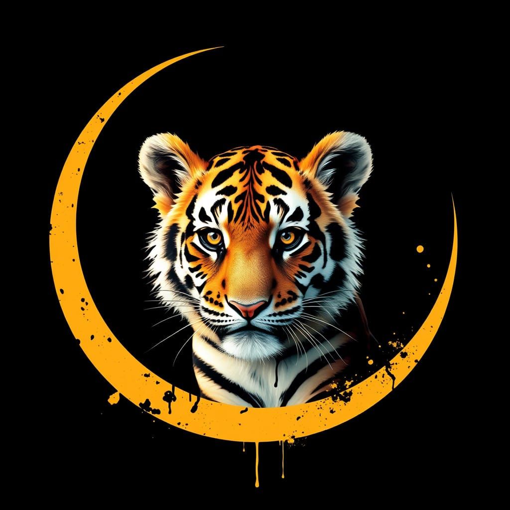 Future King of the Jungle Cub Portrait in Vibrant Stylized A...