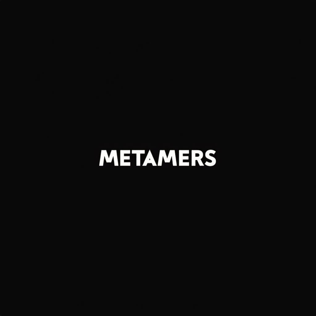 Modern Tech Logo for Metamers in White and Black
