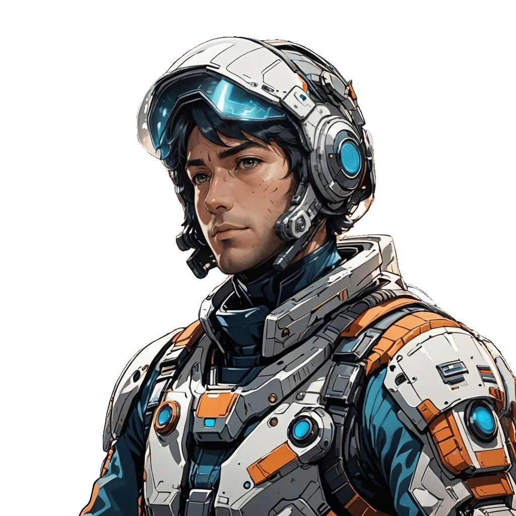 Anime Style Space Engineer in Deep Color