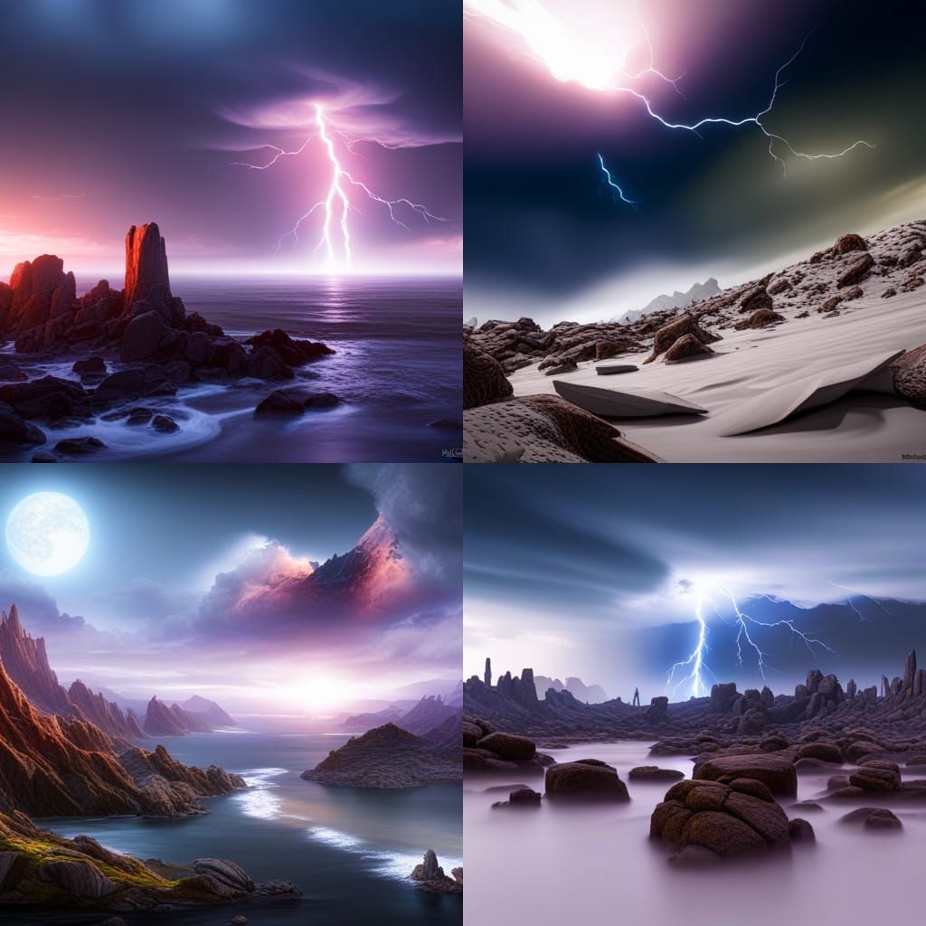 Lightning on the Horizon: Detailed Matte Painting
