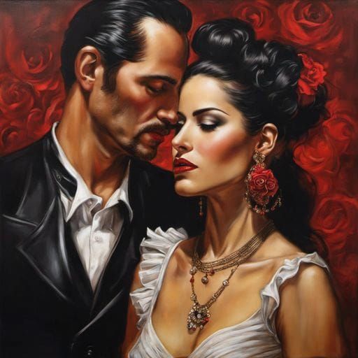 Flamenco Dance Illustration in Viveros Style