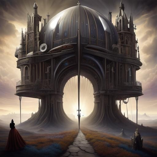 Anthropomorphic Crusader in Dreamlike Surreal Metamorphosis