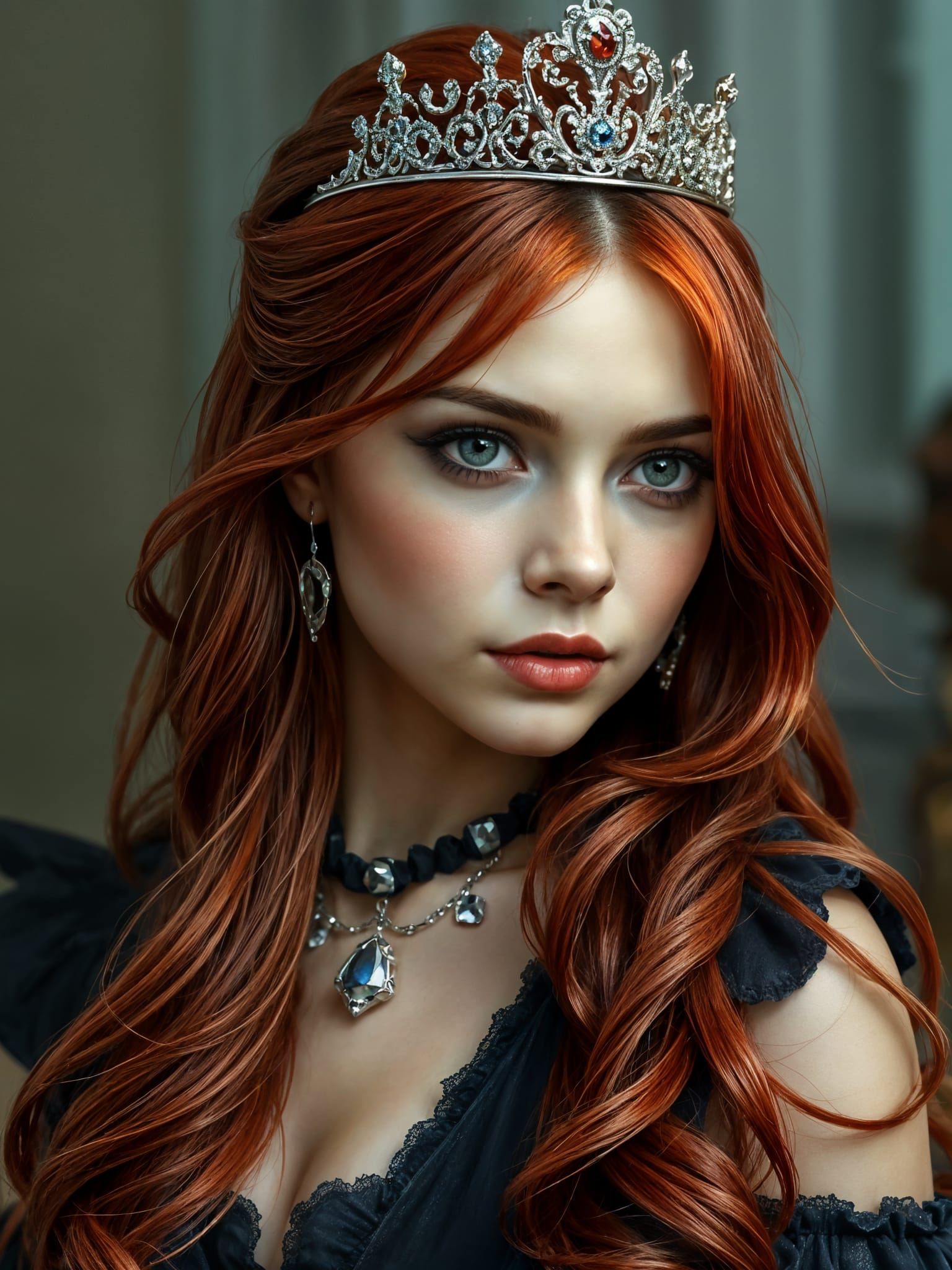 Ethereal Gothic Princess in Ultra Realistic Portrait
