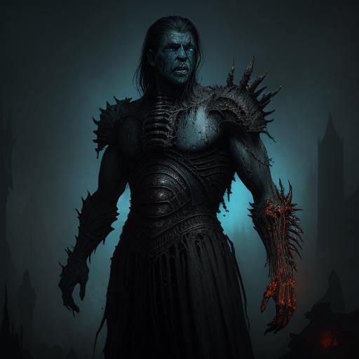 Hellish Biomechanical Dark Fantasy Concept Art