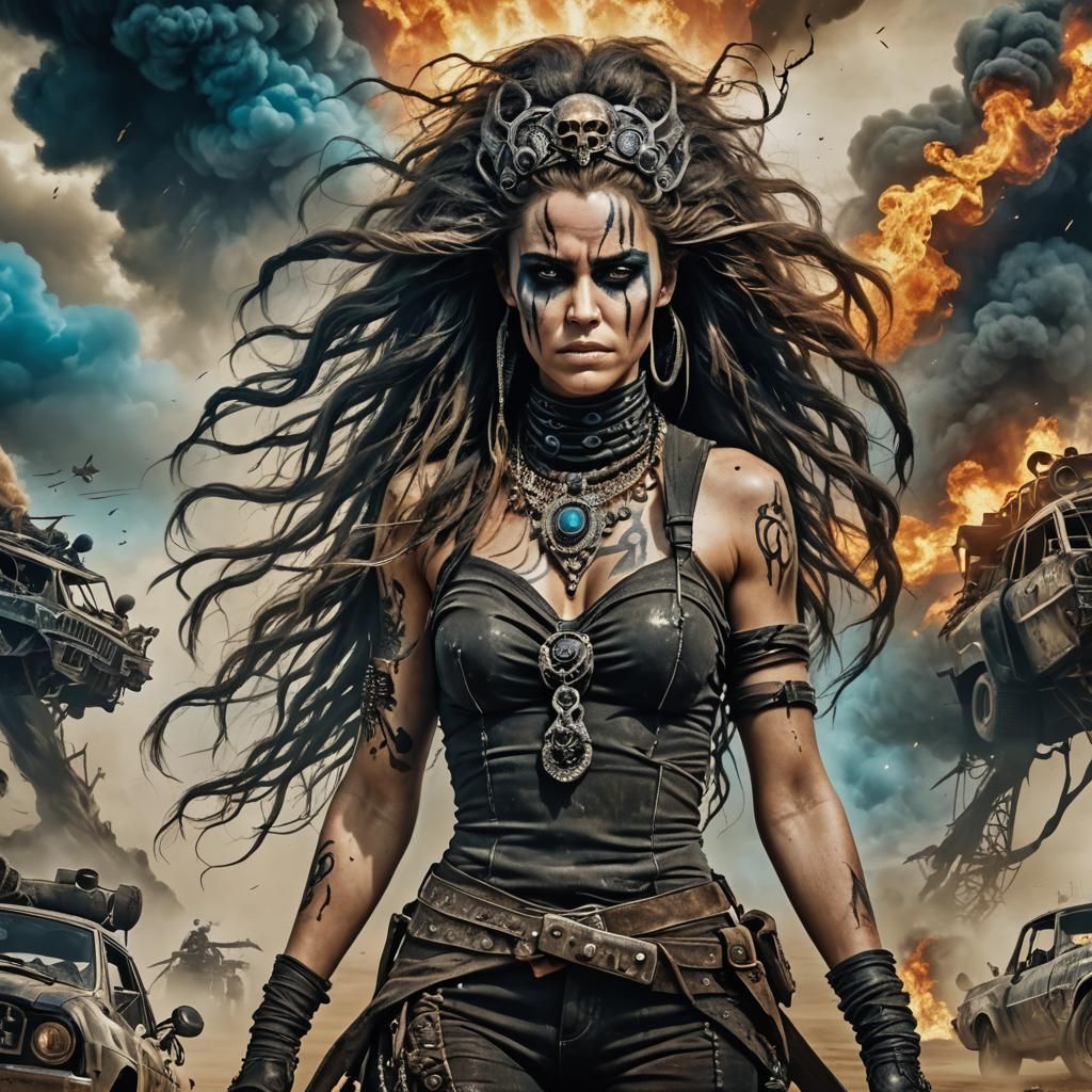 Genie Emerges from Skull in Dark Fantasy Art