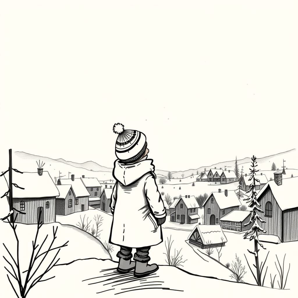 Winter Wonderland Whimsy: A Timeless Children's Illustration