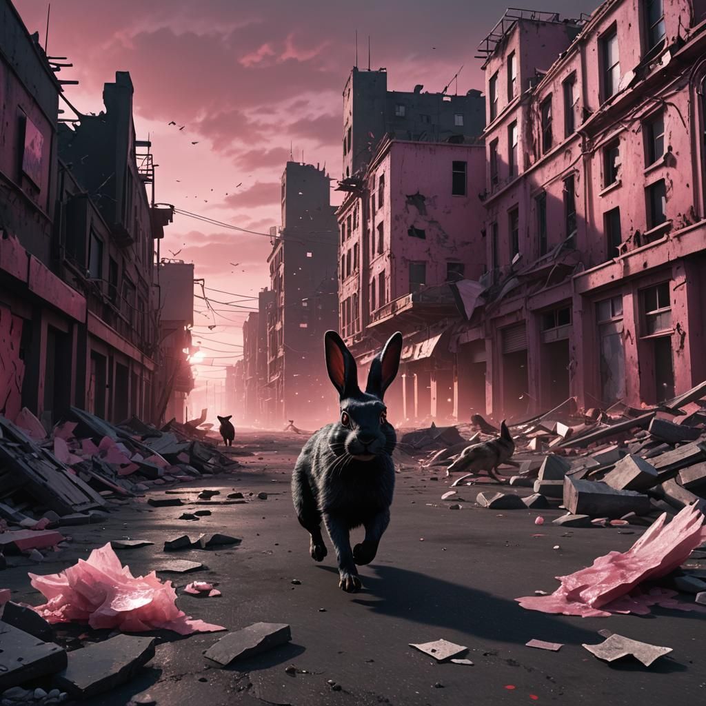 Rabbit's Dystopian Escape: Cinematic Realism in Pink