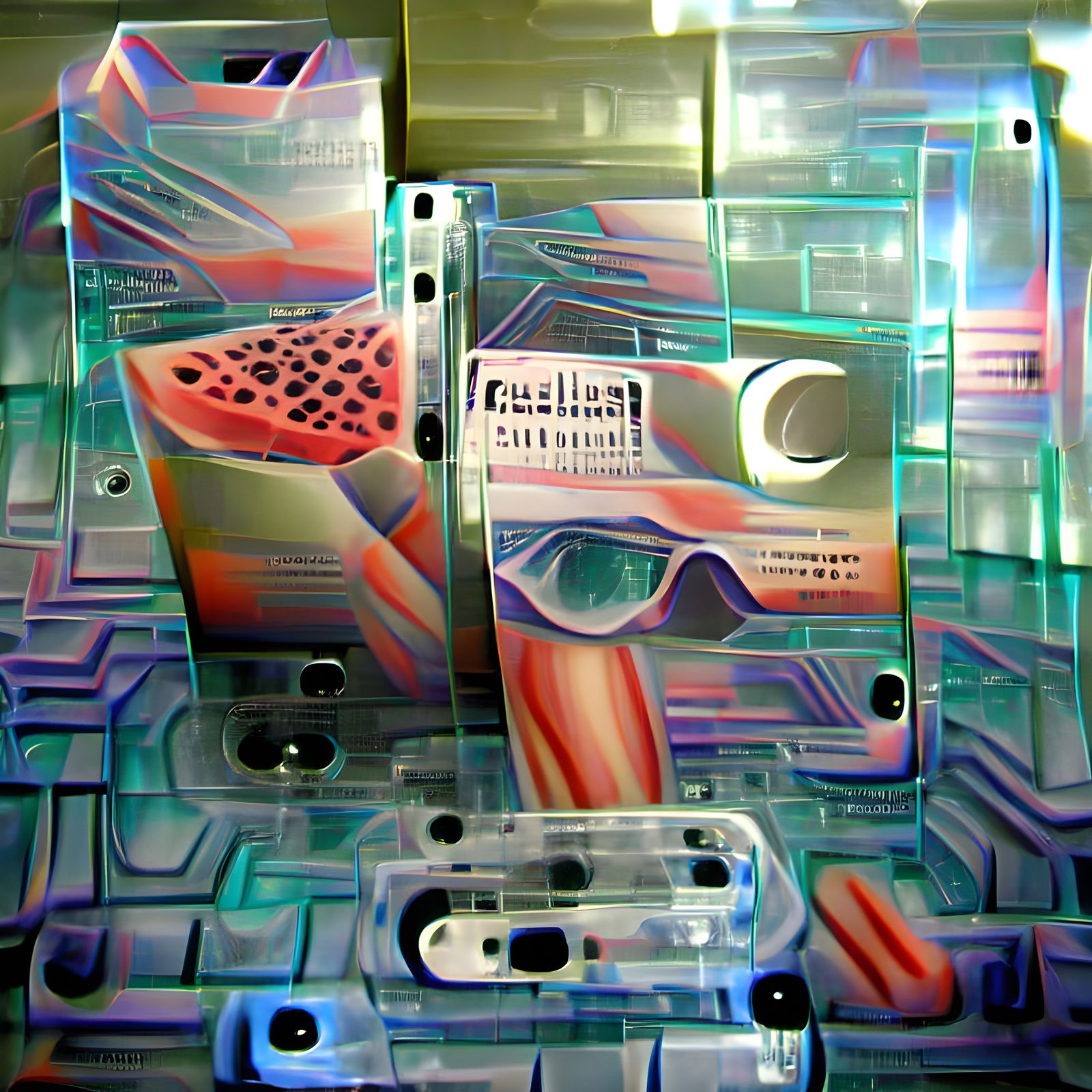 Cell Shaded Cassette Futurism Art