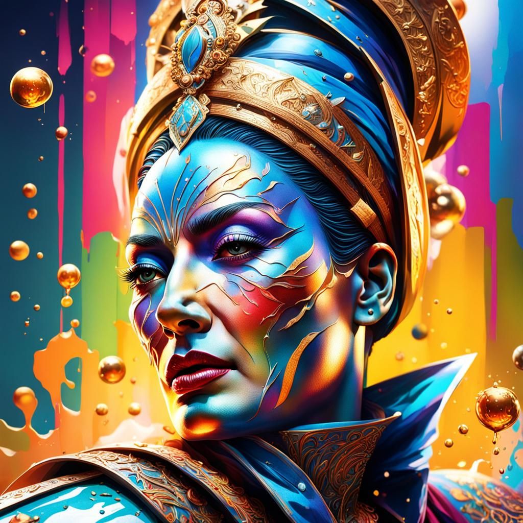 Dramatic Portrait of Madame Madrigal: Splash Art