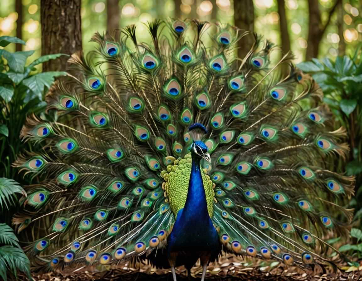 Baby Peacock Unveils Feathers: Vintage Film Aesthetic