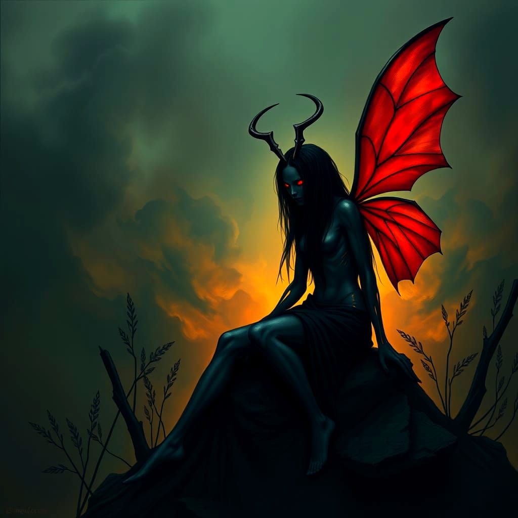 Melancholy Incubus AI Generated Image