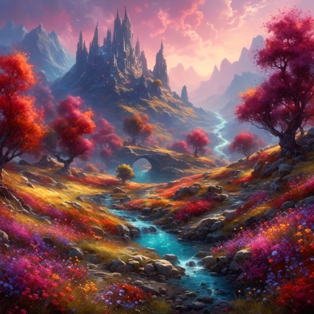 Ethereal Dreamscape Landscape in Soft Focus