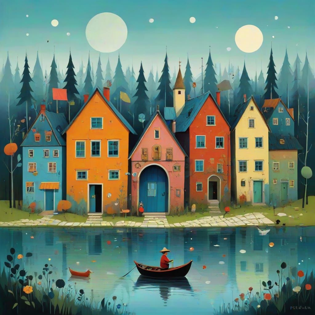 Whimsical Folk Art Masterpiece