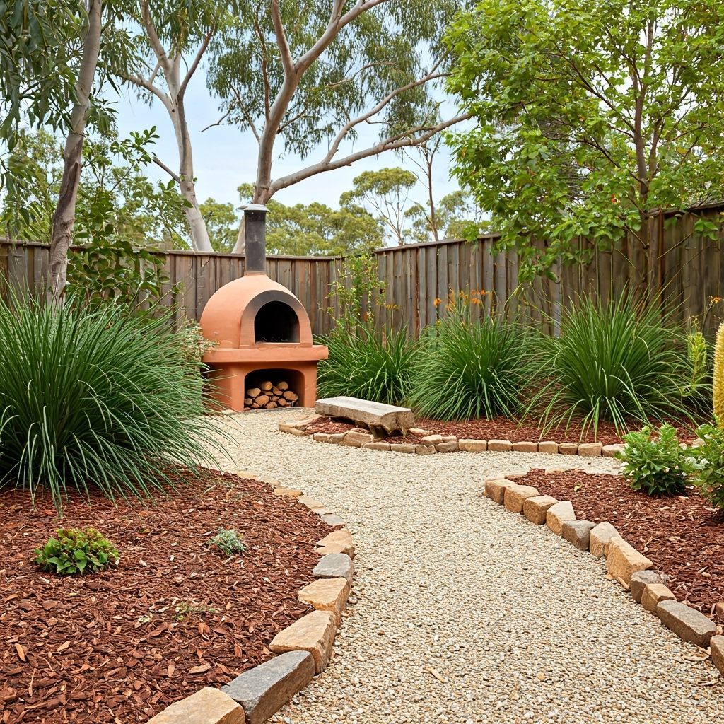 Australian Native Dry Garden with Kangaroo Paw and Grevillea